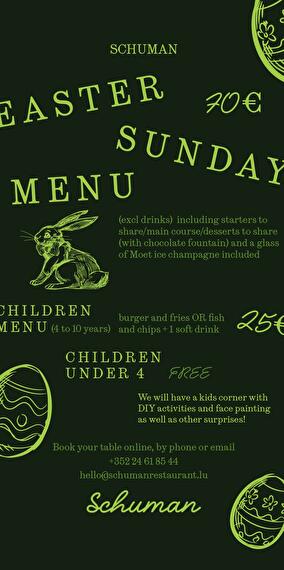 Easter Sunday menu