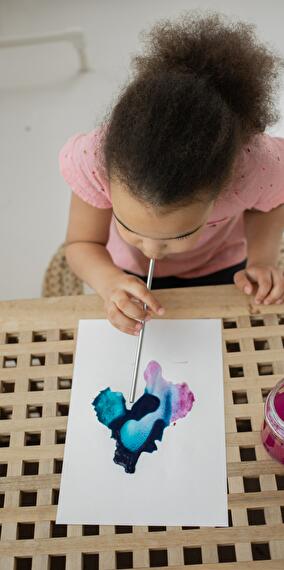 Atelier kids Blow Painting