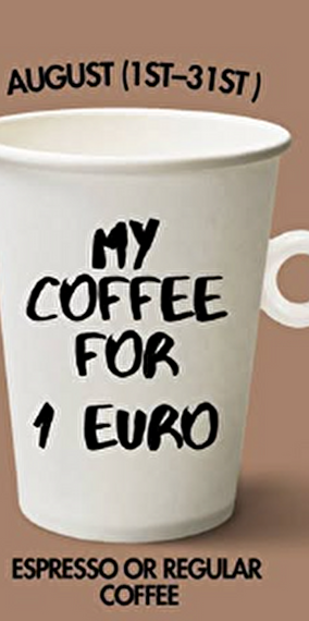 A coffee, a euro, a break