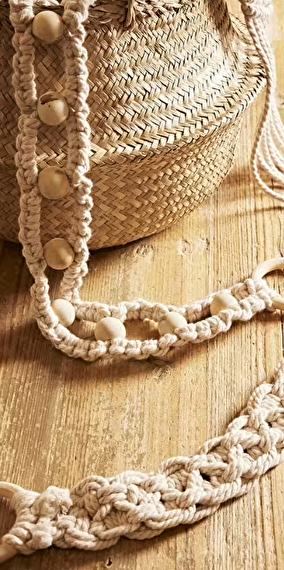 Atelier anse ou bandoulière en macramé 50cm