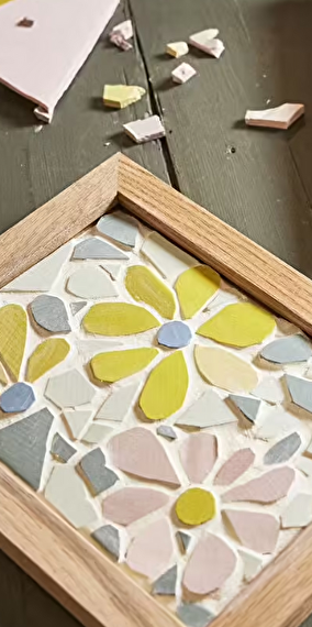 Tableau mosaïque en jesmonite