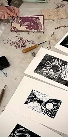 Creative Sunday - Atelier de linogravure