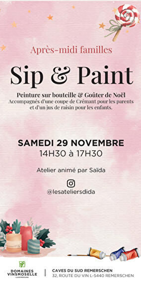 Atelier -  Sip & Paint spécial Noël