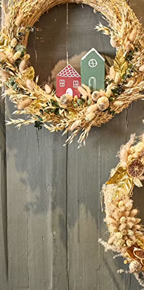 Large Christmas wreath workshop