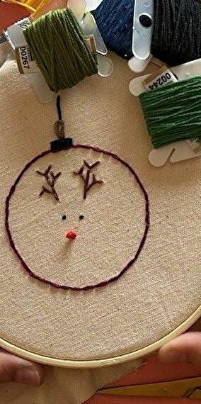 Villa Noël : Magie de Noël dans un cadre à broder - COMPLET