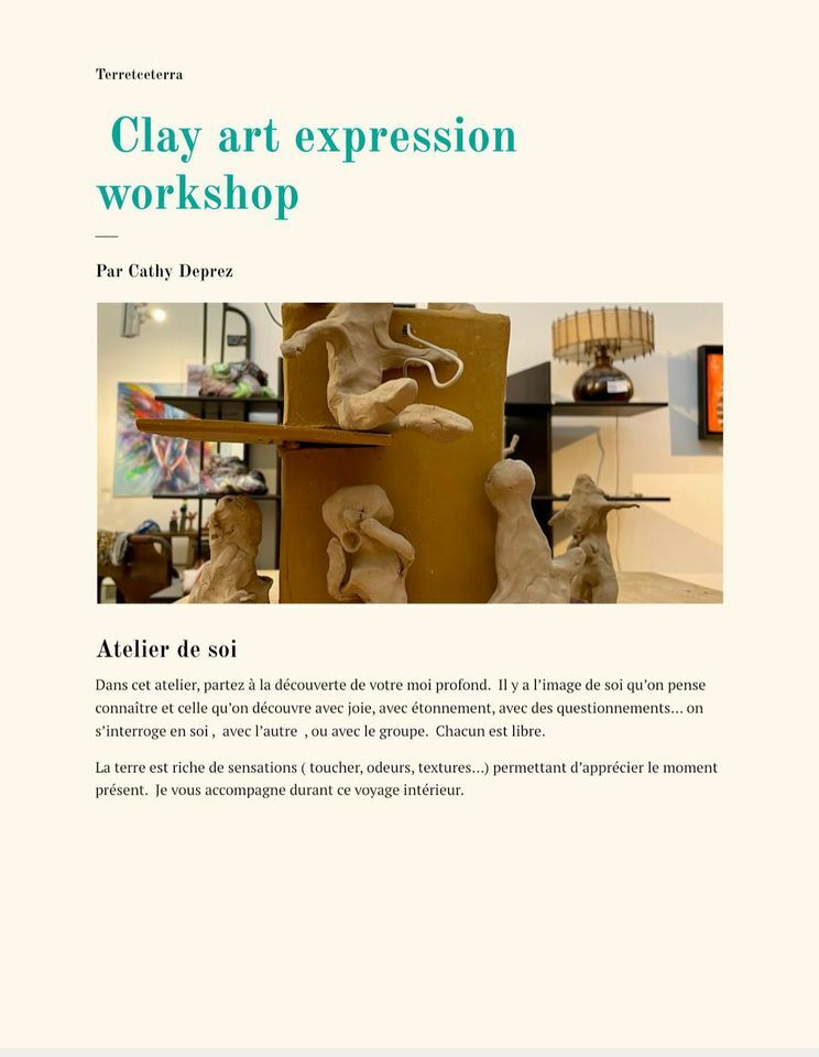 Clay Art Expression Workshops by Cathy Deprez _ the inner self  |