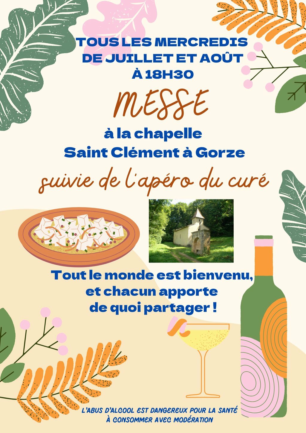 Messe à la chapelle Saint Clément suivie de l'apéro du curé