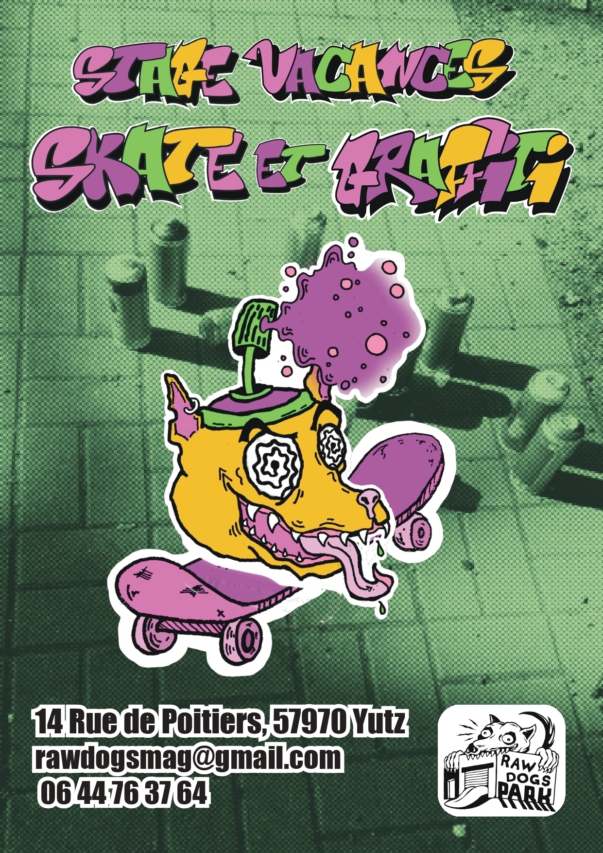 Stages skateboard et graffiti