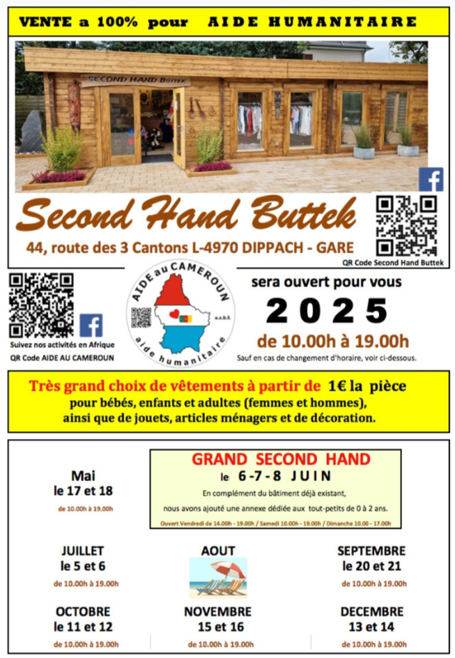 Second Hand Buttek – Aide au Cameroun