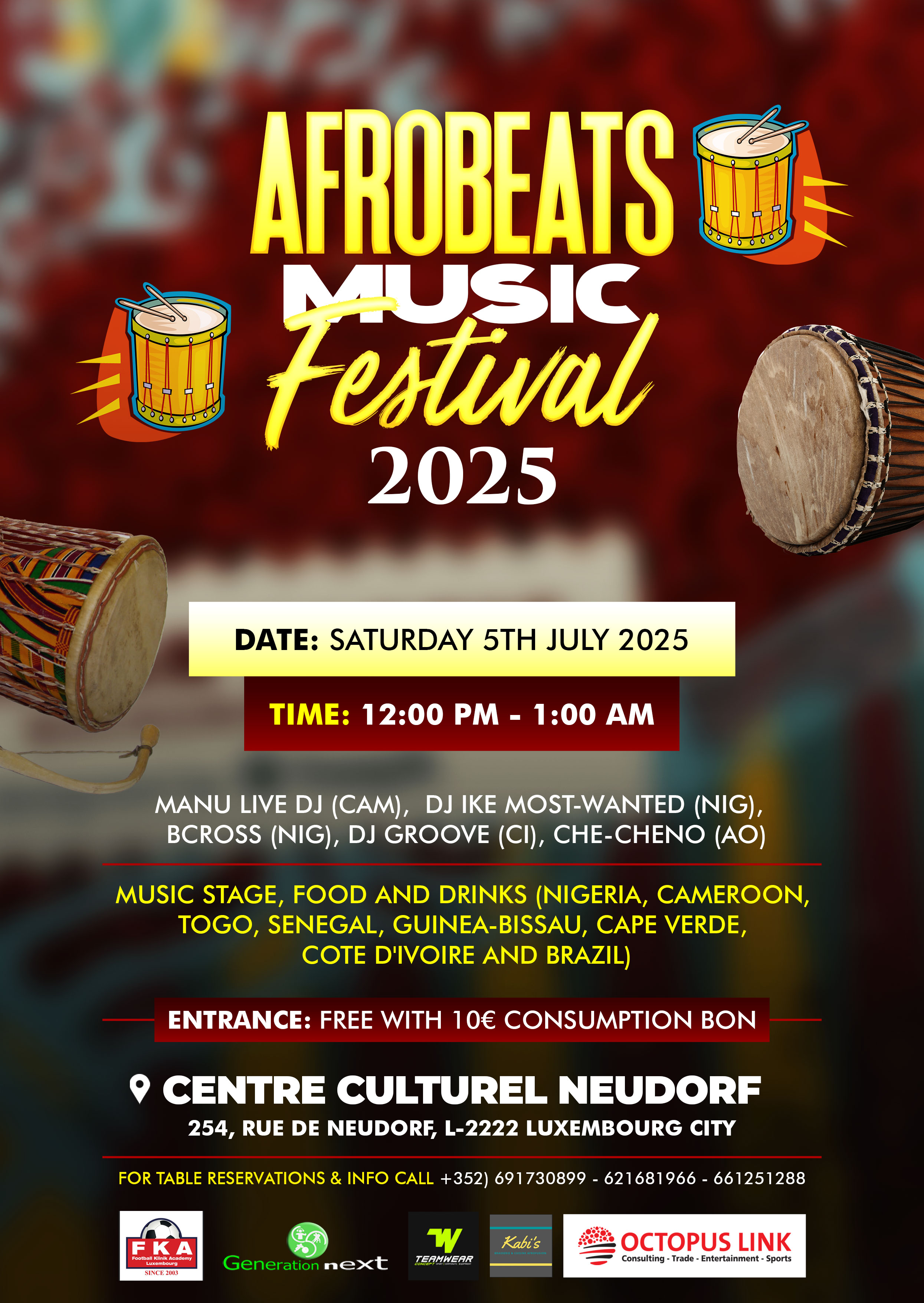 Afrobeats music festival 2025 - one music one people! - loud in luxembourg