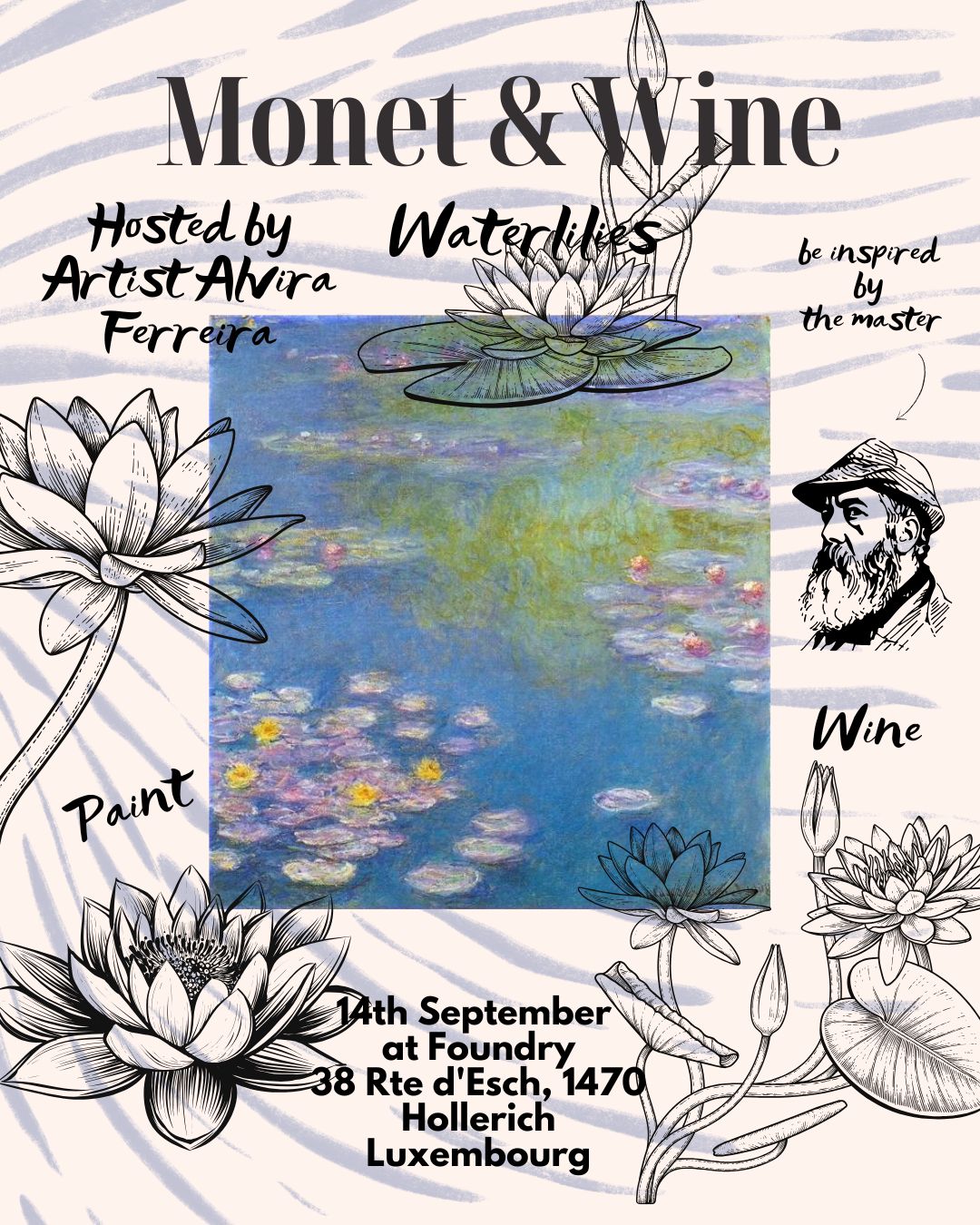 Monet & Wine – Water Lilies