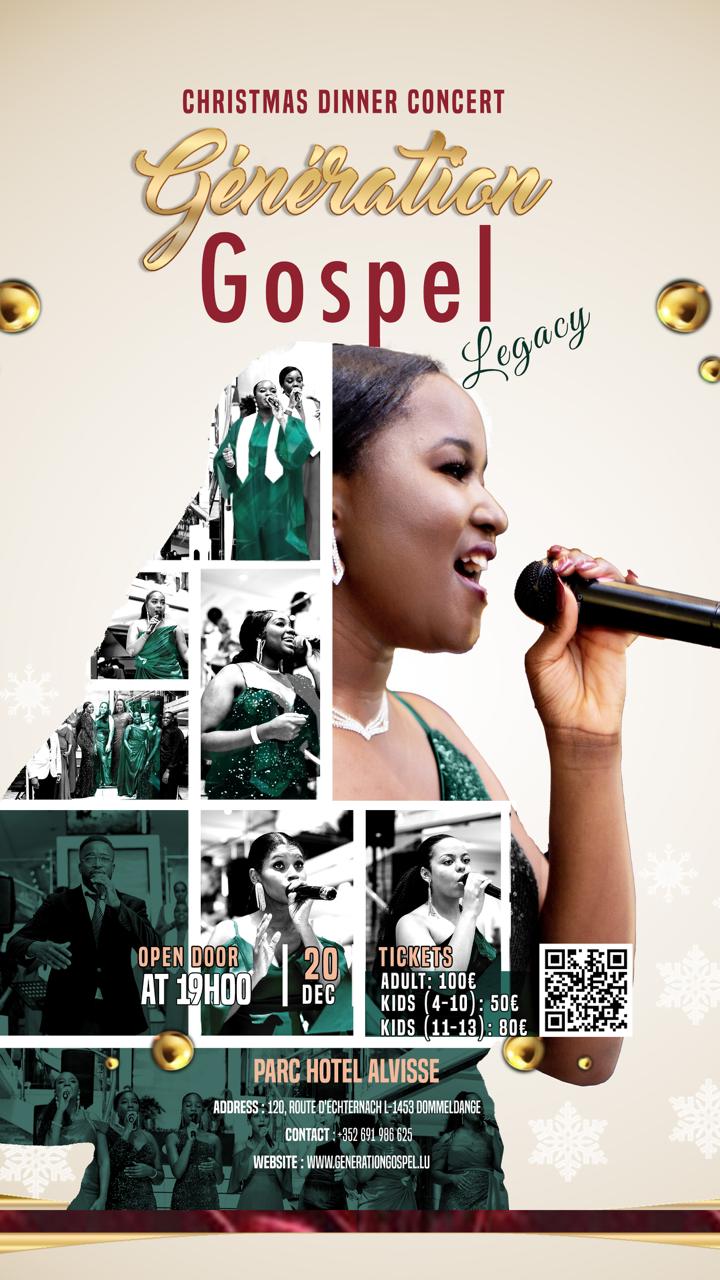 Dîner-concert de Noël de Génération Gospel !