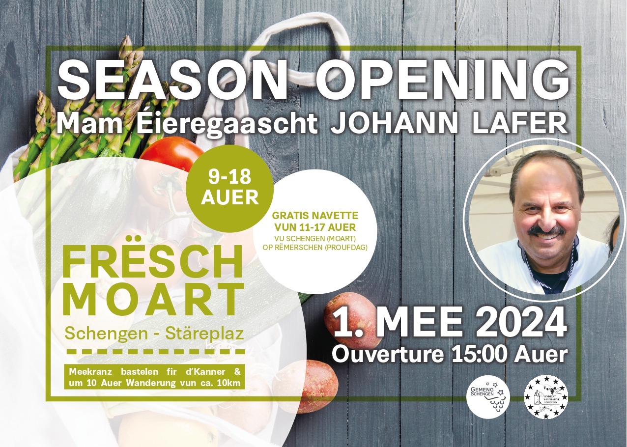 Season opening - Marché de Shengen avec Johann Lafer