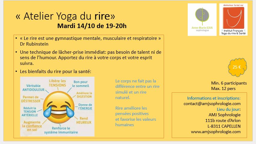 Rire est bon pour la santé ! Découvre le Yoga du Rire