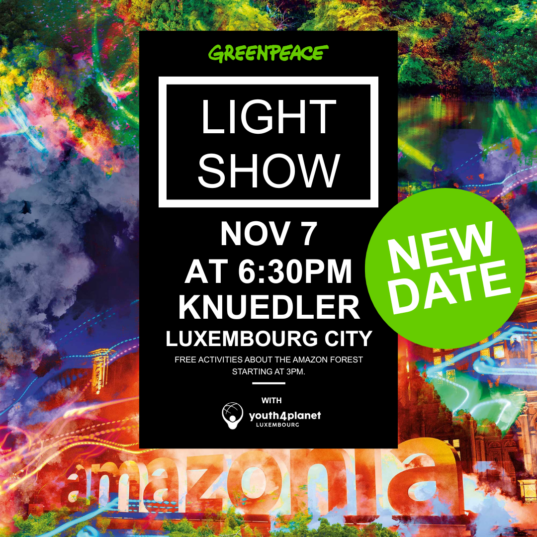Amazonia Light Show by Greenpeace