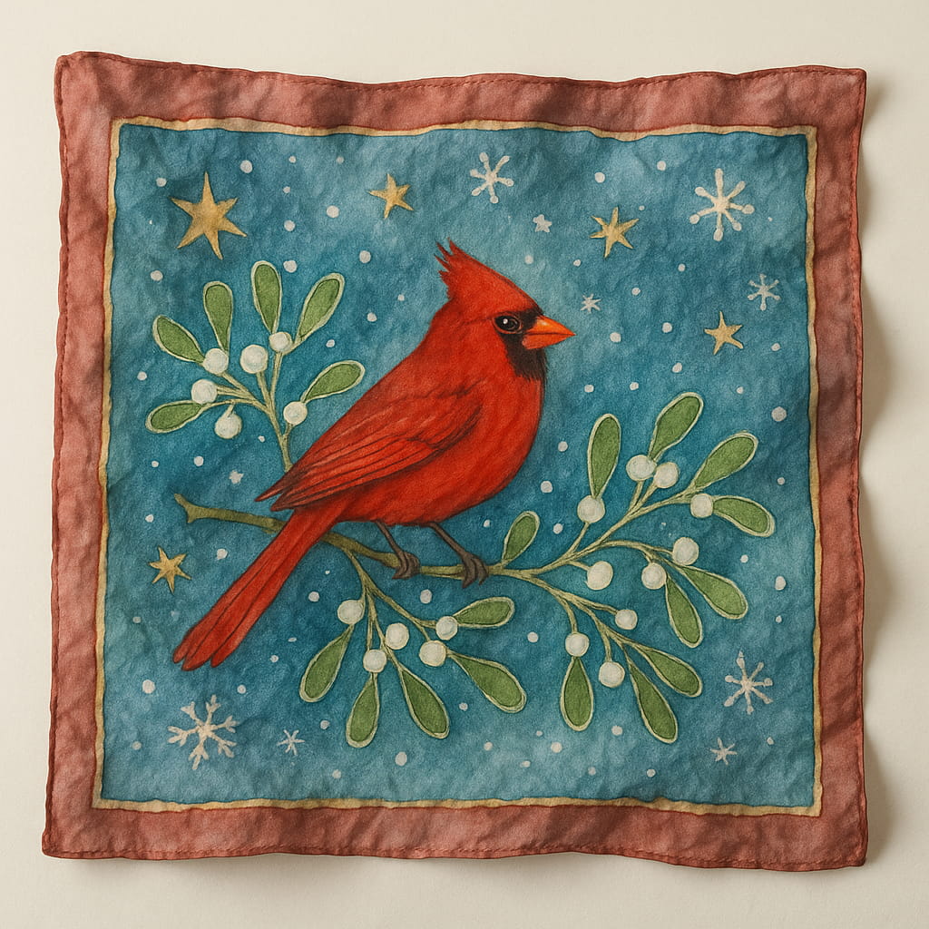 Christmas Silk Scarf Painting