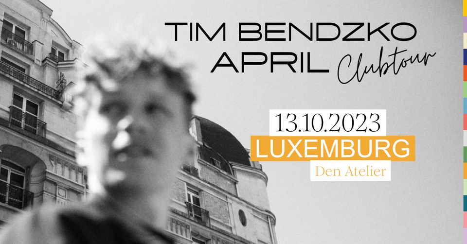 TIim Bendzko - April clubtour