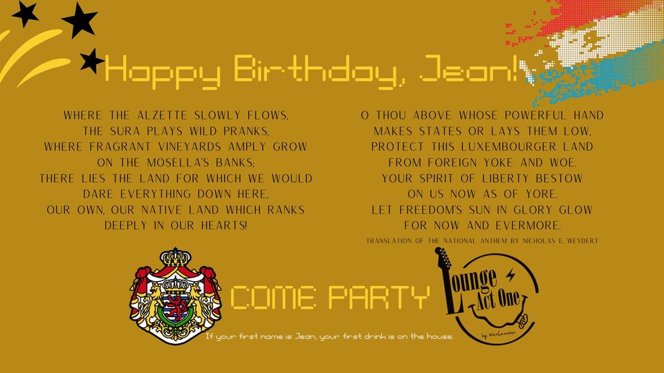 [national Day Party] Happy Birthday, jean!