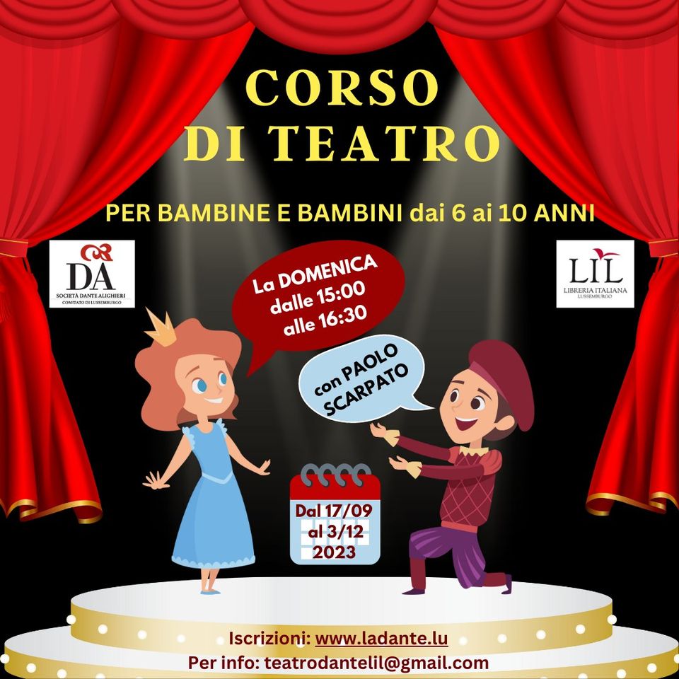 Theater course from 6 to 10 years old
