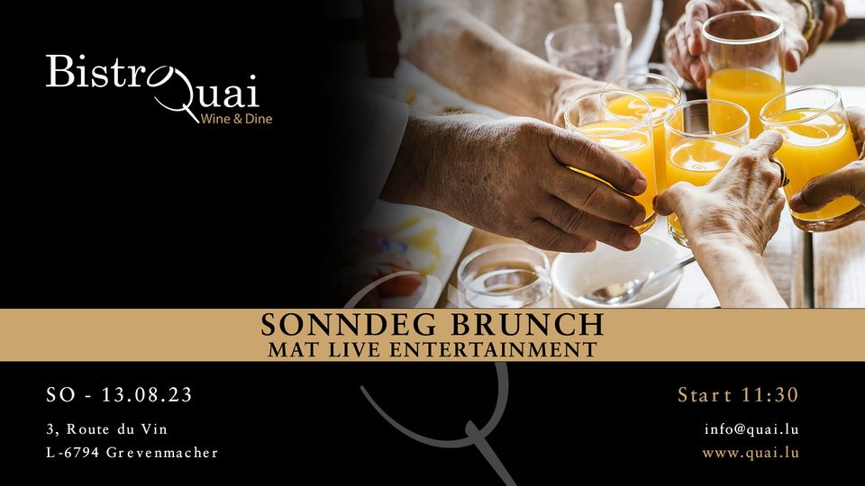 Sunday brunch at the quay - with live entertainment