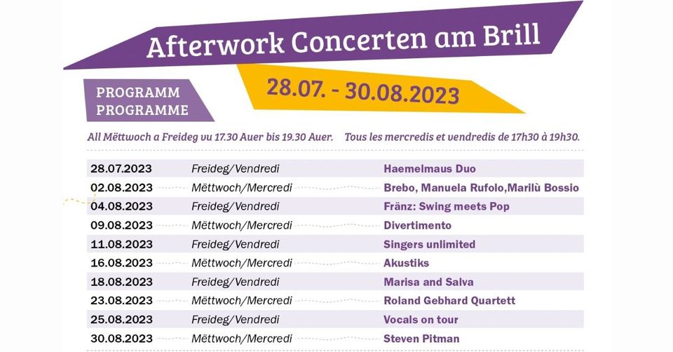 Afterwork concerts at the Brill