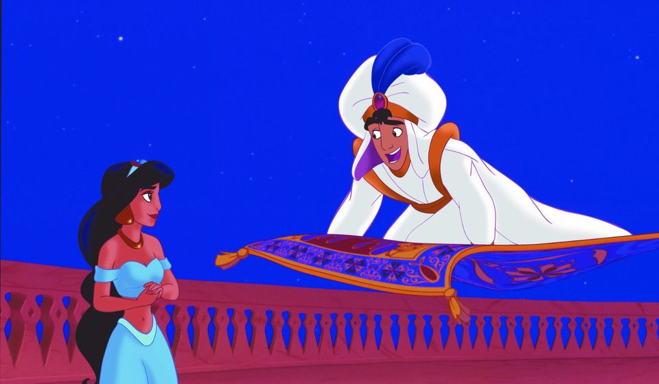 Cinema-animation: blue magic in Aladdin
