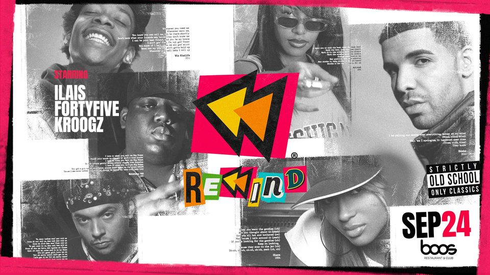 Rewind - Old-School Hip Hop RnB at Boos