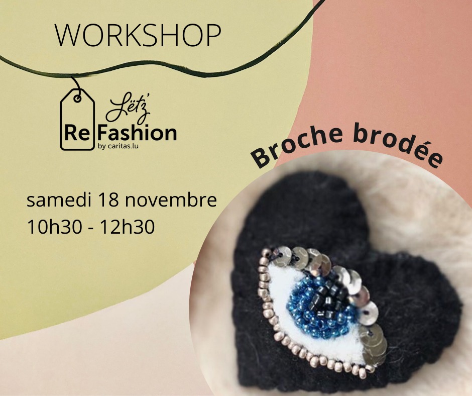 Embroidered brooch workshop