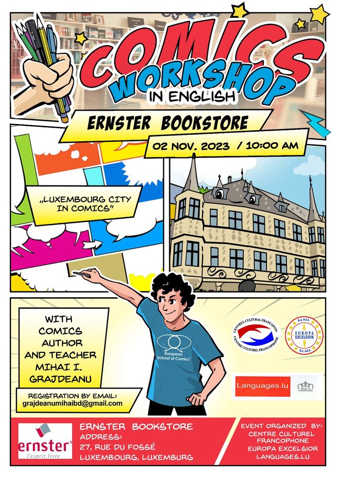 Comics workshop for children: Luxembourg-city in comics