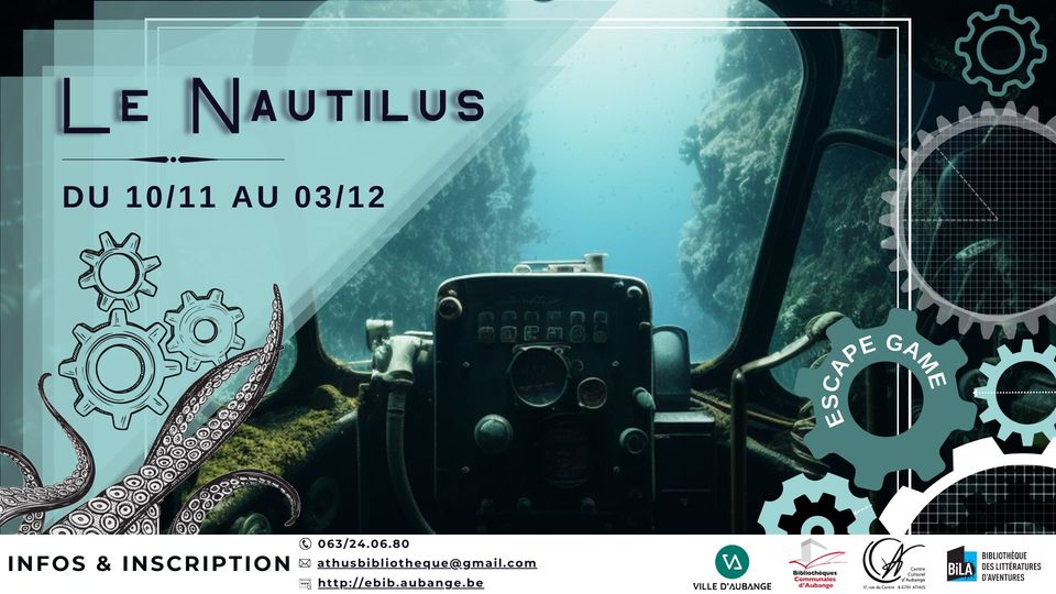 Escape Game à la bibliothèque d'Athus -  Le nautilus