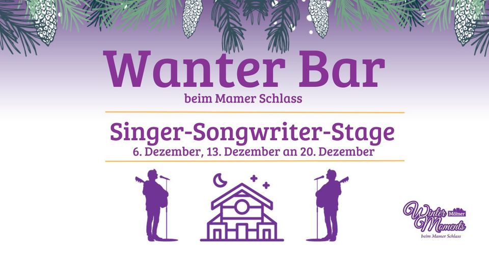 Singer-songwriter stage at the winter bar