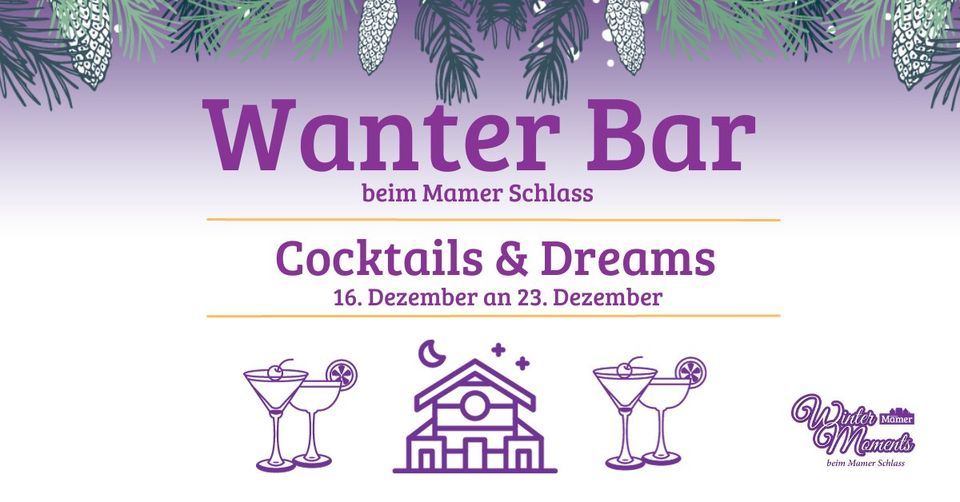 Cocktails & Dreams in the winter bar