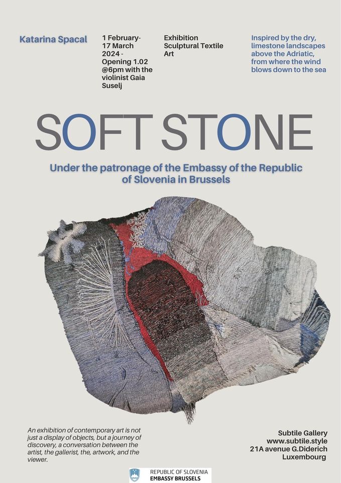 Soft Stone Textile Art Exhibition by Katarina Spacal