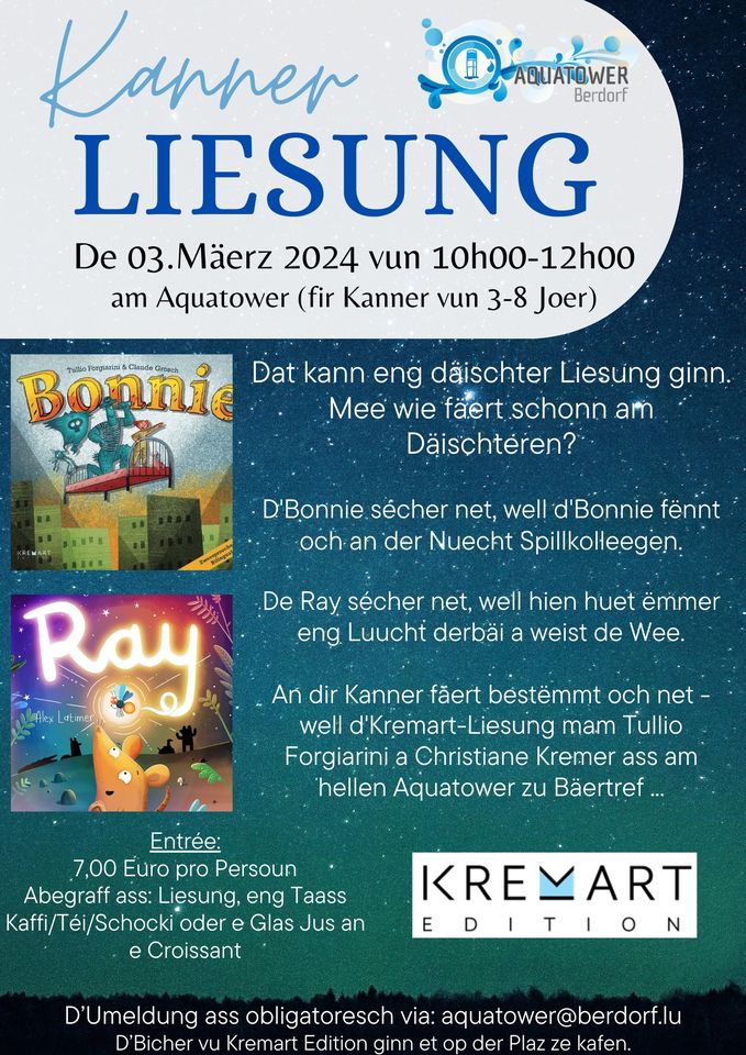 Lecture pour enfants avec Kremart Edition