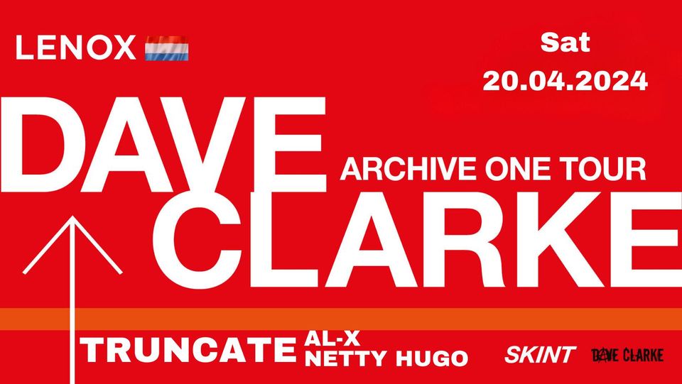 Dave Clarke present Archive one tour