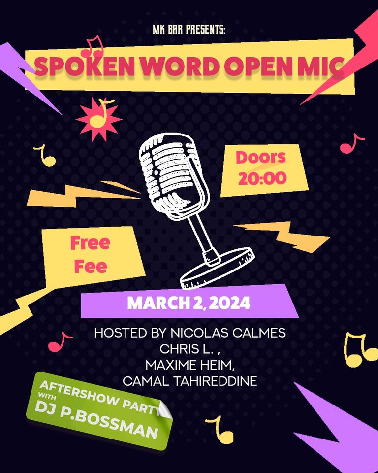 Spoken Word open mic w/ Nicolas Calmes