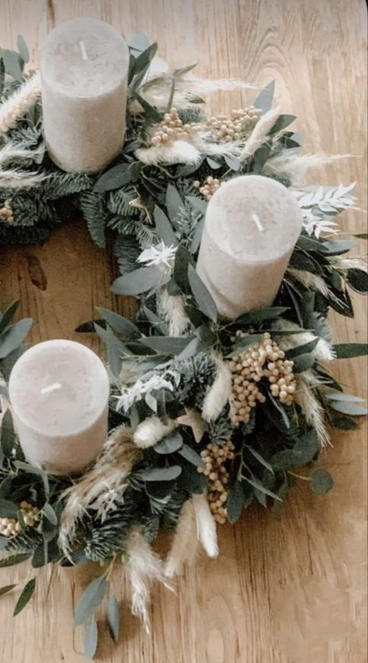 Atelier floral couronne de l'avent