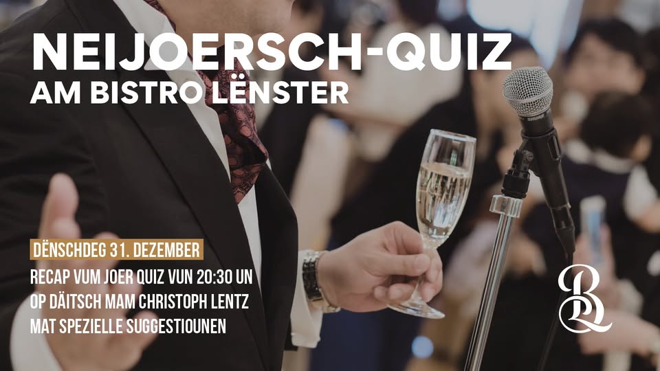 Quiz du Nouvel An au Bistro Lënster