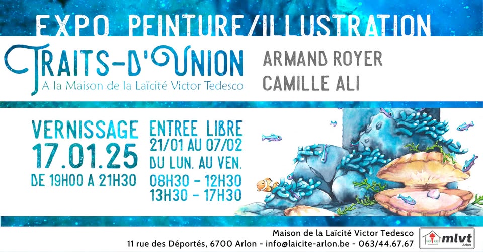 Vernissage Traits-d'Union - Camille Ali - Armand Royer