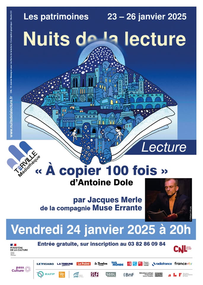 Lecture de "A copier 100 fois" de Antoine Dole par la Cie la Muse Errante