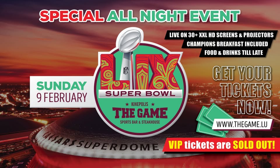 Super Bowl LIX 2025 – LIVE ALL NIGHT at The Game Kinepolis