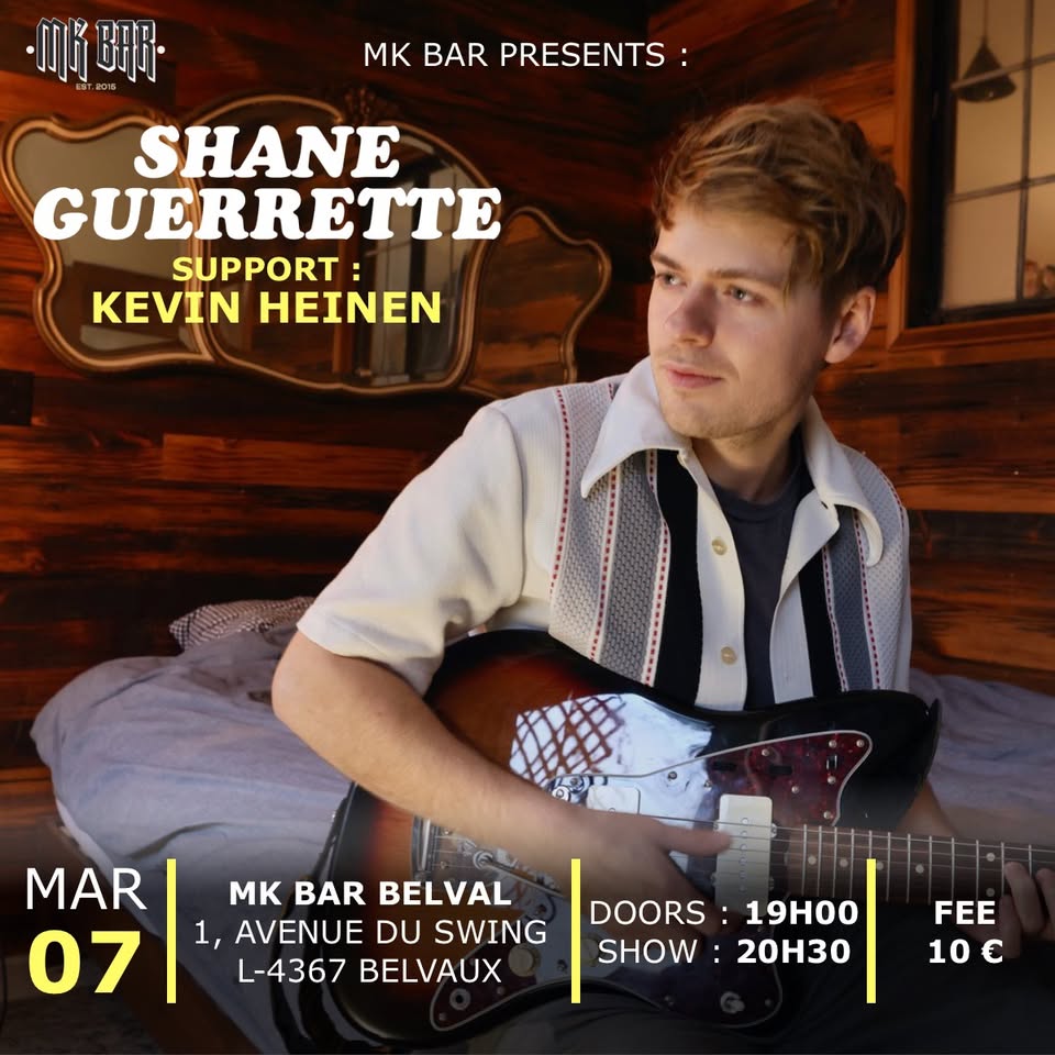 Shane Guerrette - Kevin Heinen - Concert de chanteurs/compositeurs en direct