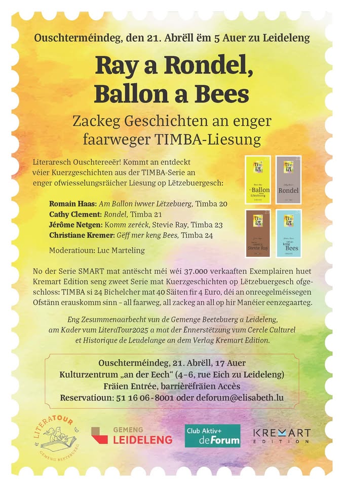 Ray à Rondel, Ballon à Bees / Lectures à Leideleng