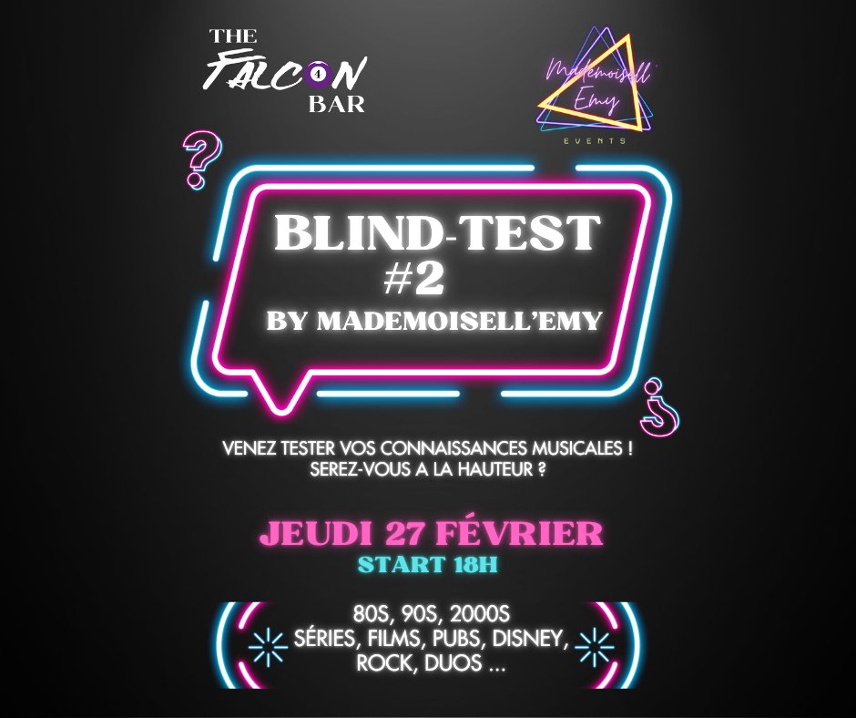 Blind Test #2 at Falcon Bar