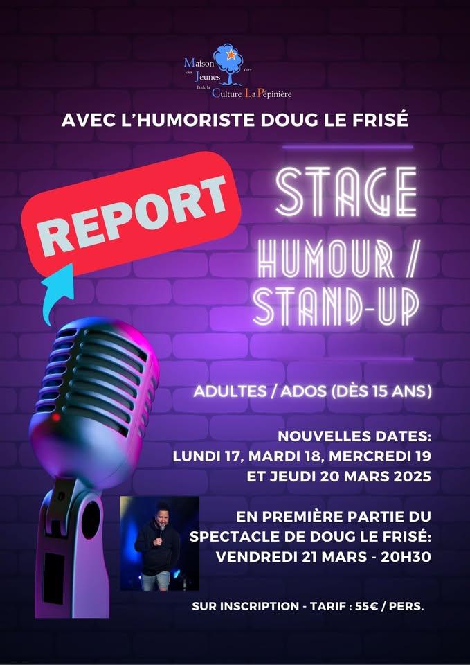 Stage Humour / Stand up (Adultes et Ados à partir de 15 ans)