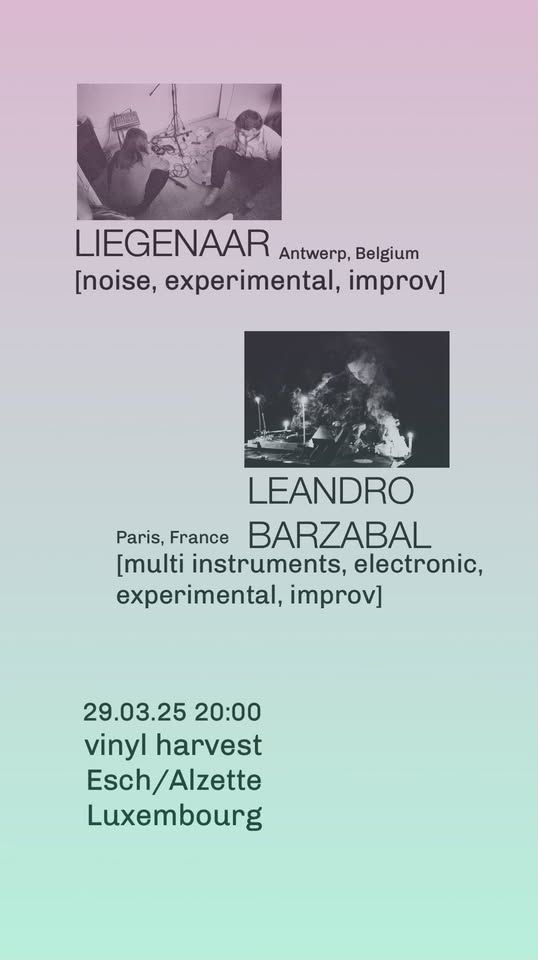Liegenaar & Leandro Barzabal [improvisation, live-électronique, B, F]