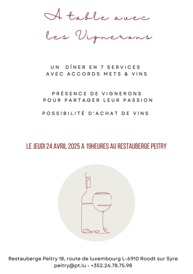 À table avec les vignerons