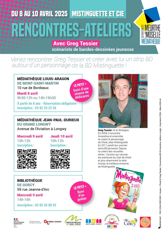 Rencontre et atelier avec Greg Tessier