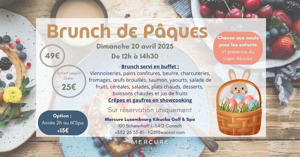Brunch de Pâques (avec option Spa)