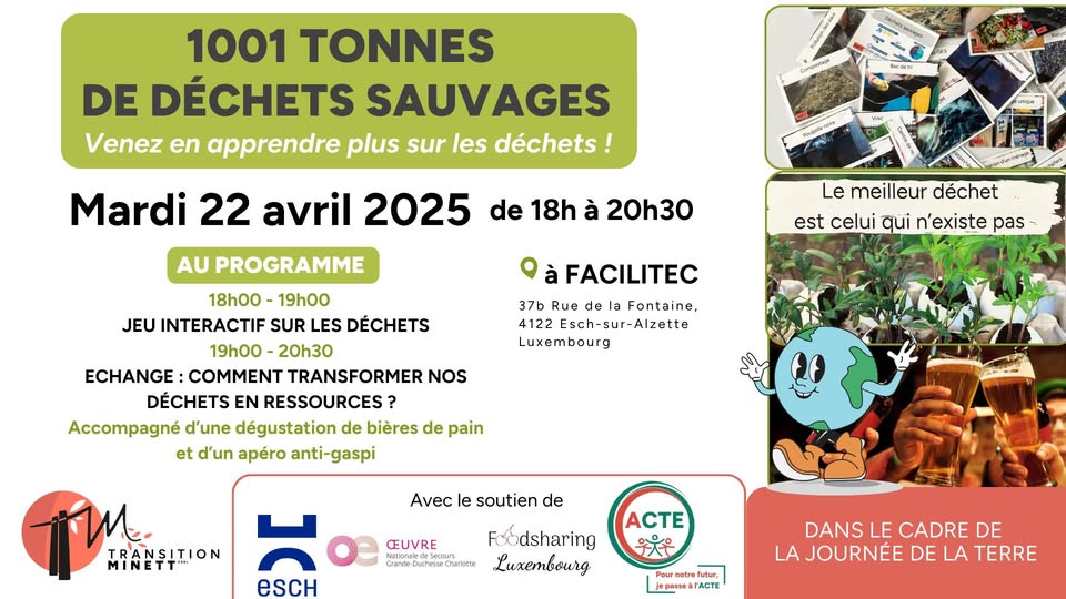 1001 tonnes de déchets sauvages – Une animation ludique avec dégustation de bières à FACILITEC